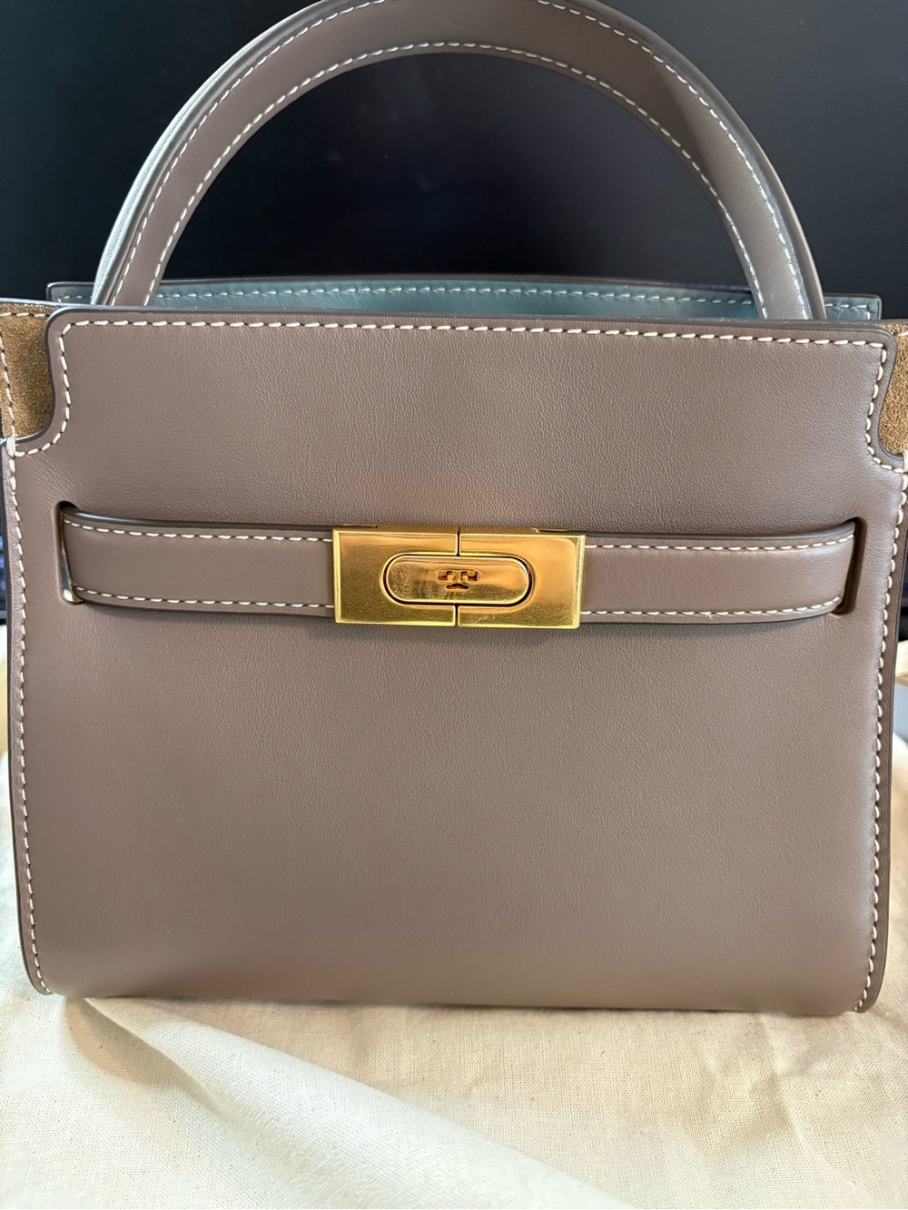 Tory Burch Lee Radziwill Petite Double Bag in Clamshell